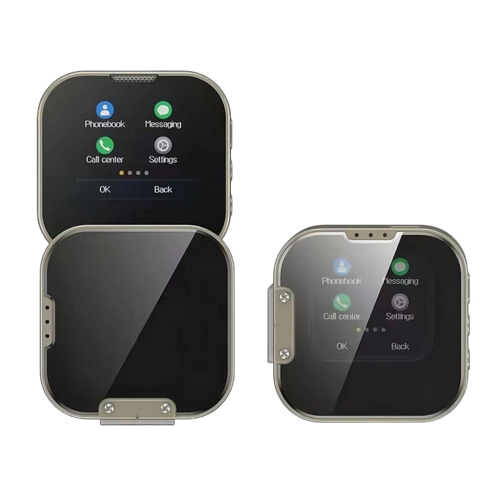 Miniature Flip Mobile Phone With Rotating Screen Dual Sim 2G For Emergency Calls And Text Messaging Gold 9357860243155