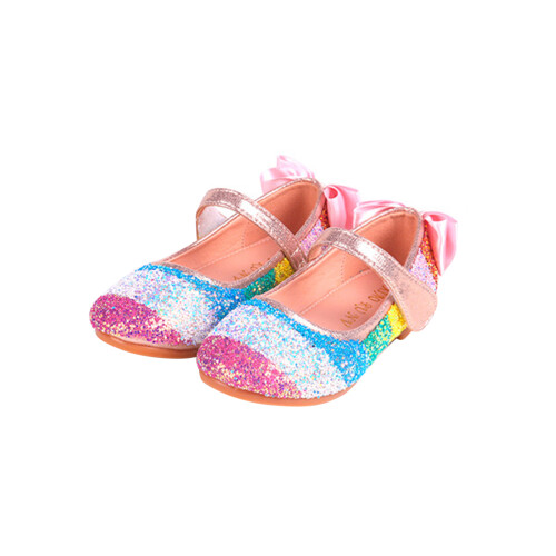 3Paires Chaussures Rose Danse Semelle Enfants 1