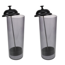 2St Grijs Plastic Rietjeshouder Voor Drinken, Compact En