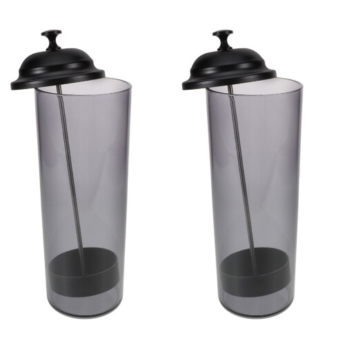 2St Grijs Plastic Rietjeshouder Voor Drinken, Compact En