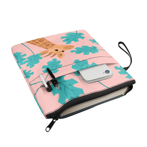 Giraffe Tropical Leaves Bible Case Polyester Sleeve 1 Pack 2