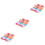3Paires Chaussures Rose Danse Semelle Enfants 5