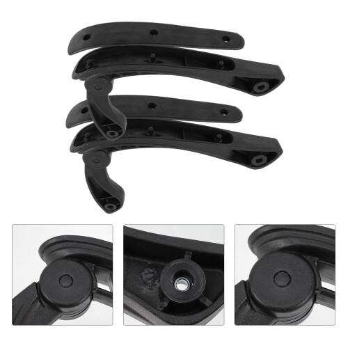 Office Chair Arm Pads with Lumbar Support 2 pcs Black 2