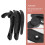 Office Chair Arm Pads with Lumbar Support 2 pcs Black 5
