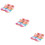 3Paires Chaussures Rose Danse Semelle Enfants 9
