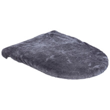 Tapis de toilette Bizhua, housse de siège de toilette unie : peluche élastique lavable, une housse de siège de toilette en velours