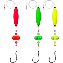 Catfish Fishing Set, Catfish Fishing Set, Fishings Set, with Double Rattle Beads, Float Beads and Circle Hooks with Rattler Fishings Equipment, 6/0
