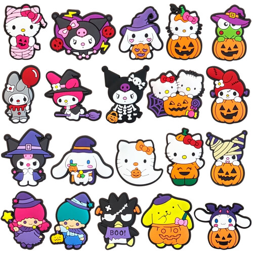 Σετ 20 τεμαχίων από PVC Sanrio για παπούτσια, χαριτωμένα διακοσμητικά παπουτσιών με
