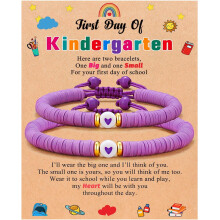 First Day of Preschool/Kindergarten/1st Grade/2nd Grade/School Gift, Back to School Bracelet Mommy and Me Dad and Son