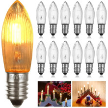 Candle Light Bulbs Warm White 2700K E10 3W 12 Pack