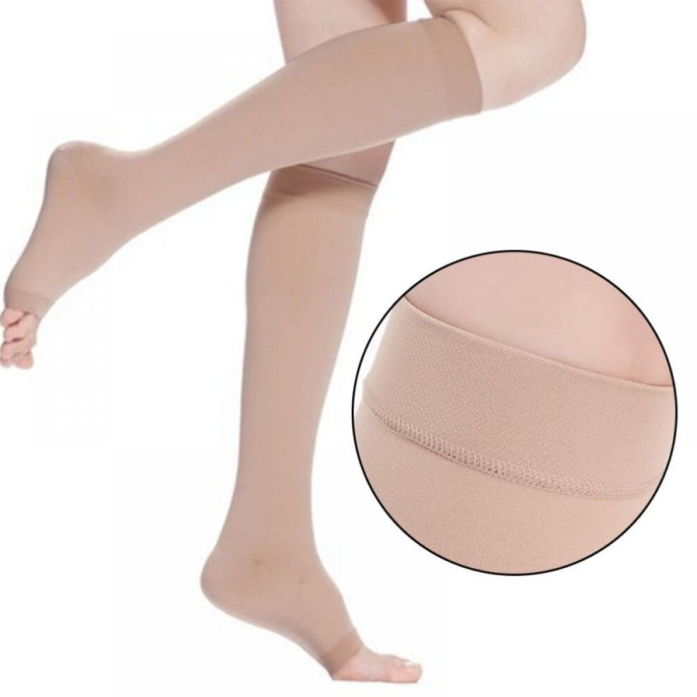 Open Toe Sock Compression Toeless Socks Women Compression Stockings High Knee 18-21mm Support Circulation Shin Splints and Calf Recovery