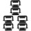 3Paires Pieds De Support Clavier Noir Remplacement Stable Ergonomique 8