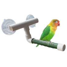 Parrots Perches Foldable Bird Perches Suction Cup Window Shower Bath Wall Paw Grinding Stand Toy