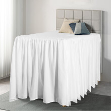 Fiber Dorm Room Bed Skirt with Split Corners Wrinkle Free College Bed Skirt Machine Washable Dorm Bedskirt for College Room Essentials
