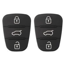 Remote Car Key Fob Case Rubber Black 2 Pack for Hyundai i10