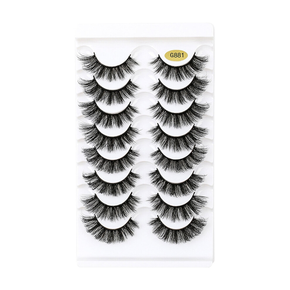 8 Pairs DD Curl False Eyelashes, Natural Volume, Curly Thick 8D Lashes, Dramatic Cat-Eye Wispy Style Multipack