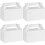 White Gable Gift Boxes with Handles 12 Pack 1