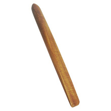 Skinny Spurtle for Dough – Wooden Whisk, Nonstick Safe, Jar Scraper & Sourdough Tool, Natural Wood, 1PC (Coffee, 11x1")