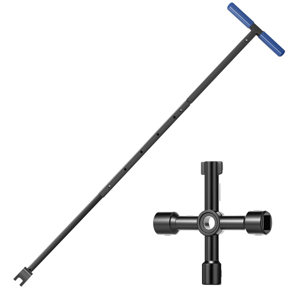 Carbon Steel Water Meter Key Â Rustproof, Adjustable, Effort-Saving Wrench For Water Valves & Pipes 9327961896147