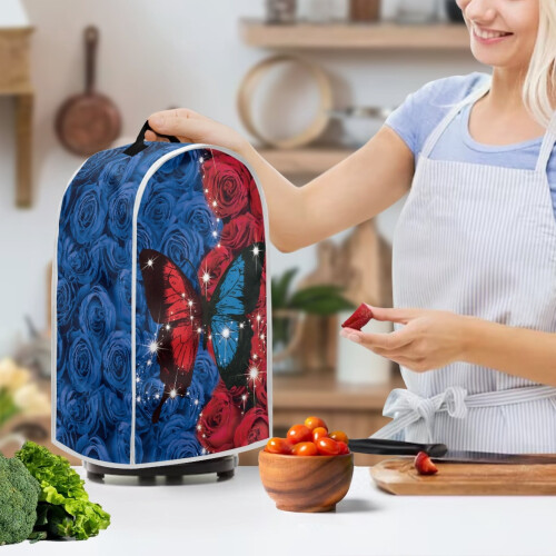 Accessoire de cuisine à motif papillon et rose, polyester, 1 pièce 2