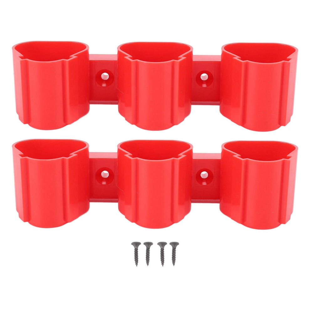 2-Pack Milwaukee M12 12V Battery Holders With 3 Slots Each, Wall-Mount Storage Rack, Abs Durable, Includes Screws 9087558626754