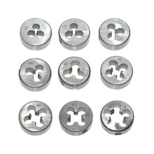 9pieces Comprehensive High Hardness Alloy Steel Metric Left Hand Thread Die Set for Metalwork Mechanical Maintenance Tool