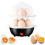 Mini Electric Egg Cooker Black 12-Egg 2-Tier with Auto 1