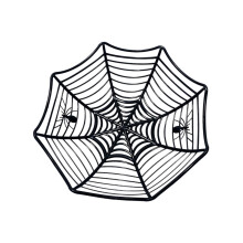 2pcs Spider Web Fruit Plate Set Creative Web Design Snack Serving Tray for Halloween Party and Home Decor