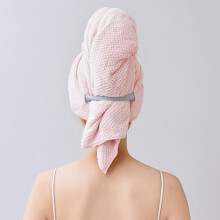 Xoxingysm Badetuch, Haartuch, Haube, saugfähig, groß, mit elastischem Band, schnelltrocknend, Anti-Frizz, einfarbig