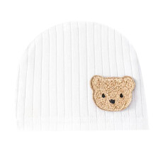 Infant Brimless Caps Baby Hat Cartoon Bear Boneless Muslin Hat Headwear Windproof Spring Hat 0-3Month Baby Hats