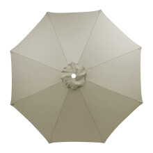 DAMAI 9ft 8-Rib Universal Patio Umbrella Canopy Replacement, UV-Protective Cement Ash Cover – Compatible with 8-Rib Umbrellas