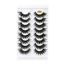 8 Pairs DD Curl False Eyelashes – Natural Volume, Curly Thick 8D Lashes, Dramatic Cat-Eye Wispy Style (G)