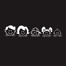 Family Car Decals Stickers for Car Windows Bumper Phone Notebook Vinyl Decal