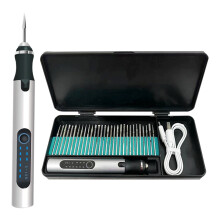 Engraving Pen for DIY Crafting with 30 Bits for Wood Metal Glass Ceramic and More Portable Lightweight Tool