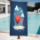 Red Heart Goalpost Beach Towel Microfiber 140x70cm 2