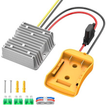 Battery Adapter 18V/20V to 12V Step Down Converter with 10A 100W Output Voltage Regulator Fuse for Dewalt