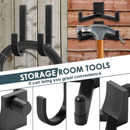 Shed Hooks J and U Style 4 Pcs 1