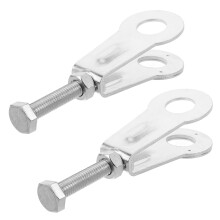2-pack ATV kedjespännarsats järn för precisionsteknik och säkerhetsförbättring Silver 6,50 x 3,50 x 2,50 cm