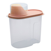 Distributeur de récipient de conservation des aliments (noix, noix) translucide de 2,5 litres (avec verre doseur, bec verseur et couvercle