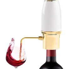 Electric Red Wine Aerator: One-Button Smart Decanter, Auto Pourer for Wine & Cocktails, Compatible with Whiskey/Wine Bottles (No Base)