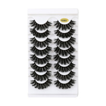 8 Pairs DD Curl False Eyelashes – Natural Volume, Curly Thick 8D Lashes, Dramatic Cat-Eye Wispy Style (J)