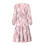 Kirschblüten-Midikleid für Damen, kleines Patchwork-Kleid, lang 3