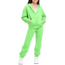Mint Lime Green 2PC Kids Tracksuits – Hooded Jacket & Sweatpants for Boys & Girls, Ages 10