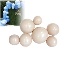 Kit d'arche de ballons gonflables réutilisables (110 x 63 x 35 cm, 7 ballons) – Décoration en PVC beige avec élastique, idéale pour les