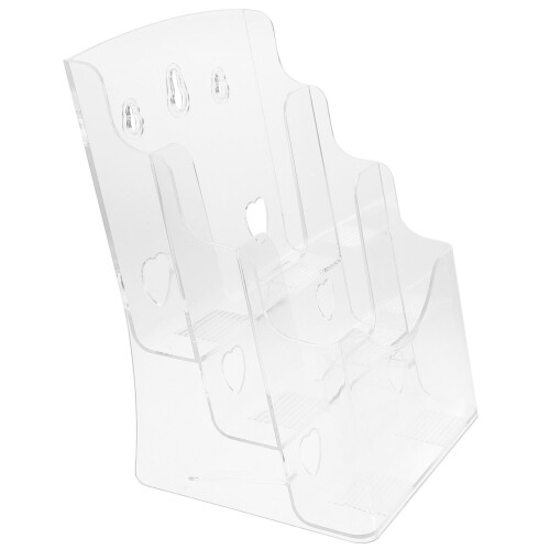 Brochure Rack Clear Acrylic 1Pack Sloping Shaped Document Stand