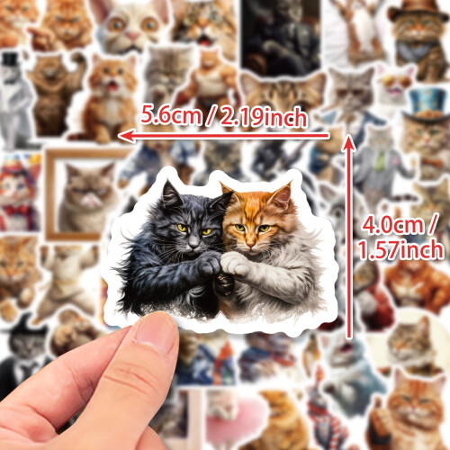 Funny Cat Stickers Pack 50 Pieces 1