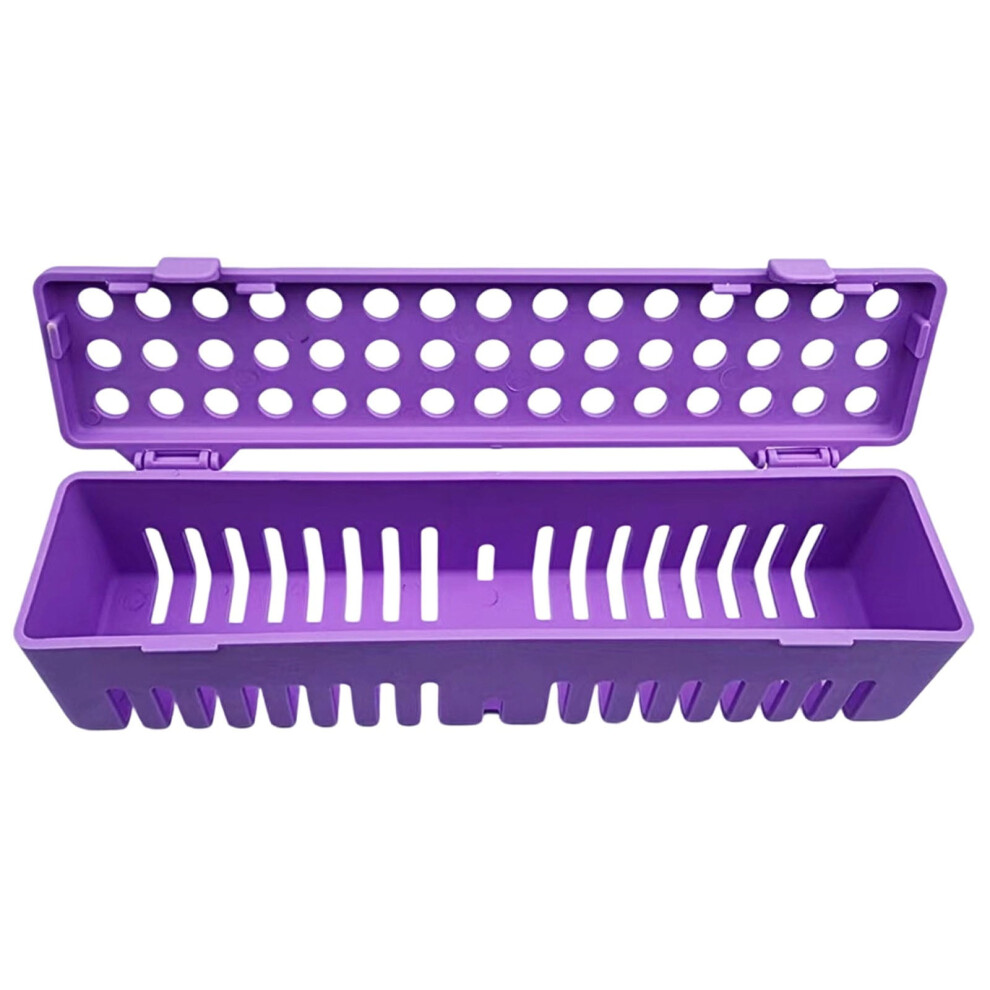 8"X1.77"X1.77" Dental Sterilization Cassette Case, Compatible With Standard Autoclaves Purple 9130661139748