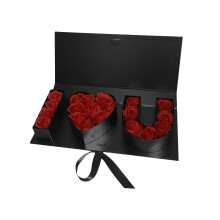 Coffret cadeau en forme de cœur « Je t'aime », élégant coffret rouge orné du message « Je t'aime », idéal pour la Saint-Valentin, un