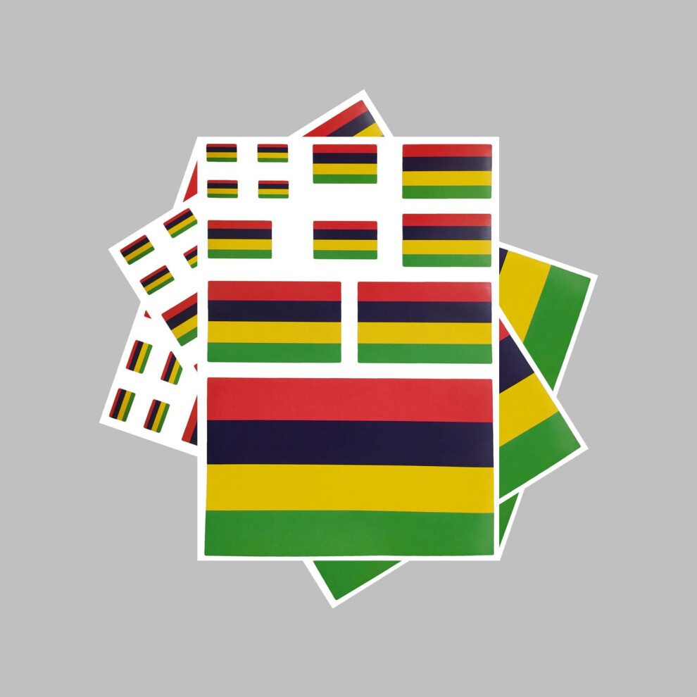 3 Pcs Flag Sticker Mauritius Flag Stickers 9152228751491