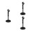 3Pièces Support Micro De Table Plastique Noir Réglable Robuste 6